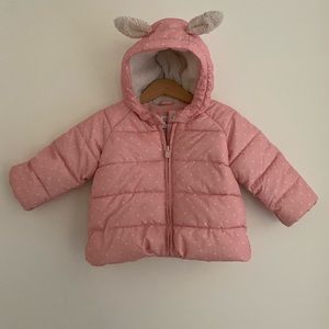 Baby gap 12-18 month pink puffer coat
